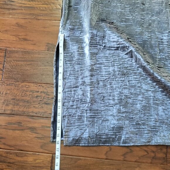 Handmade Satin Slip Dress Metallic Silver Boho Grunge Sz 4 - Picture 16 of 16